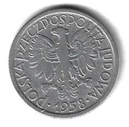 2 злотых 1958 Польша