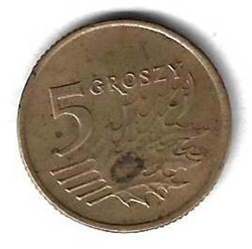 5 грошей 1992 Польша