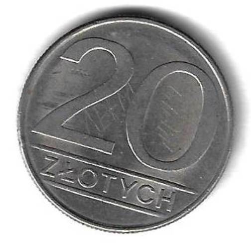 20 злотых 1986 Польша