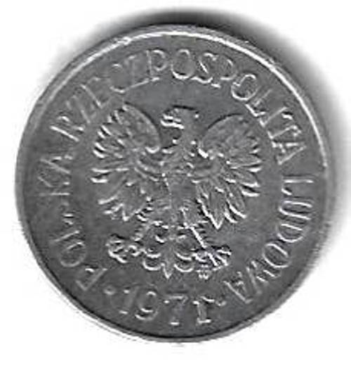 10 грошей 1971 Польша