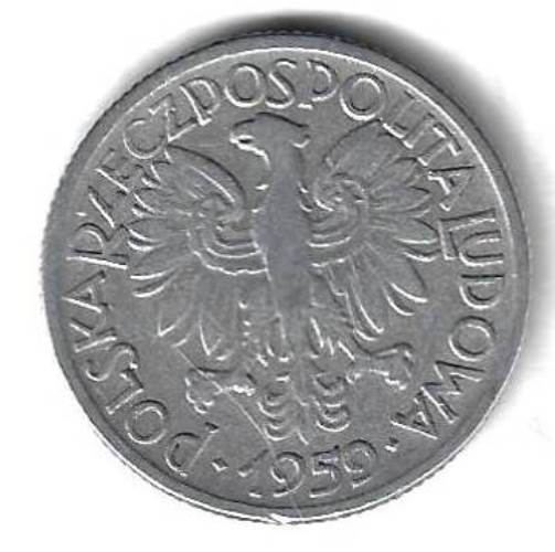 2 злотых 1959 Польша