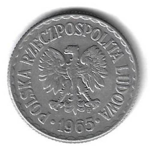 1 злотый 1965 Польша