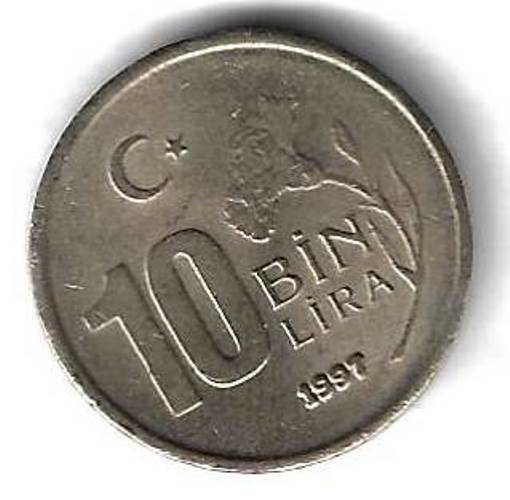 10000 лир 1997 Турция