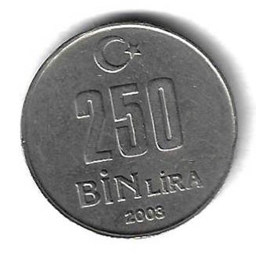 250000 лир 2003 Турция