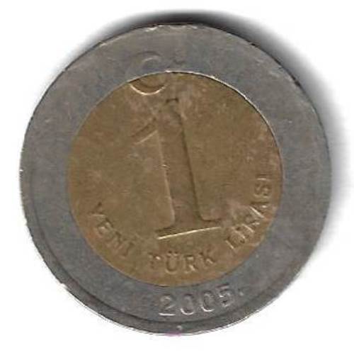 1 новая лира 2005 Турция