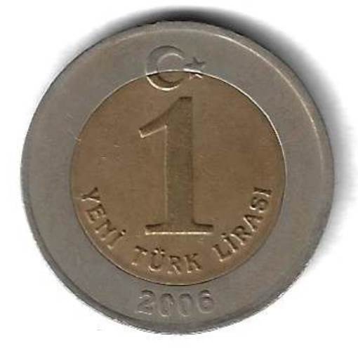 1 новая лира 2006 Турция
