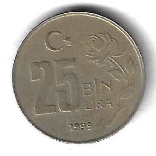 25000 лир 1999 Турция