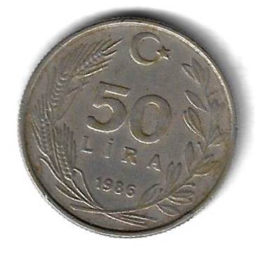 50 лир 1986 Турция
