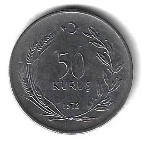 50 курушей 1972 Турция