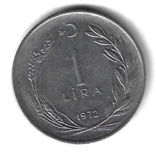 1 лира 1972 Турция