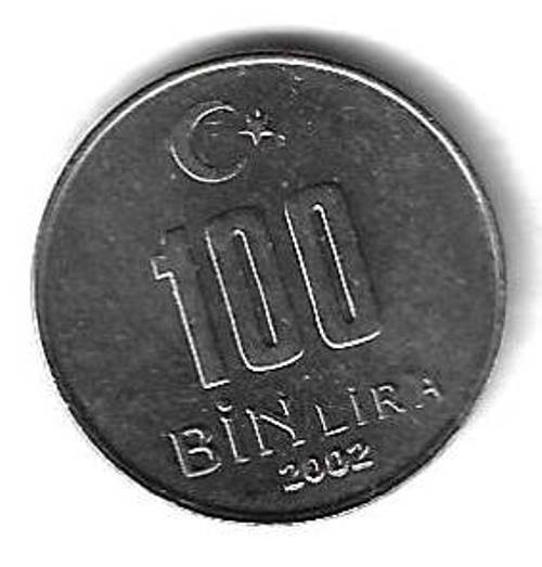 100000 лир 2002 Турция
