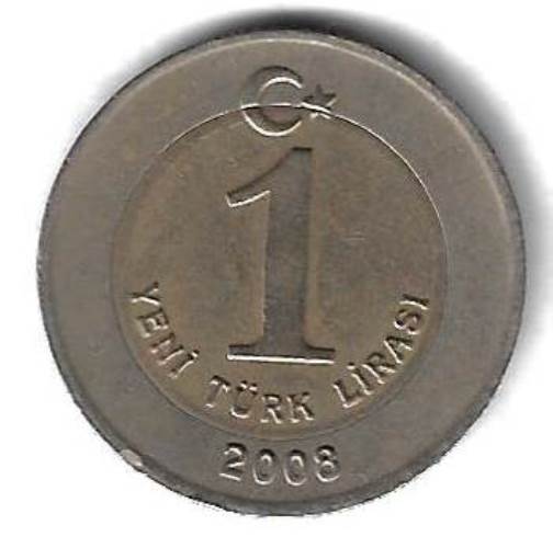 1 новая лира 2008 Турция