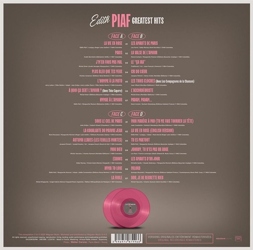 Piaf, Edith - Greatest Hits (2 пластинки) / Эдит Пиаф